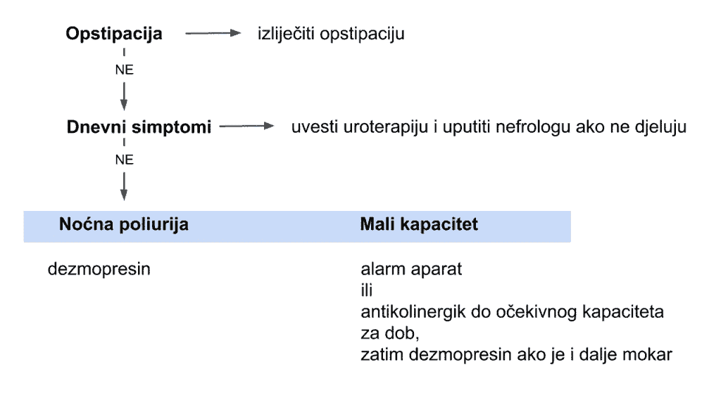 algoritam liječenja noćnog mokrenja