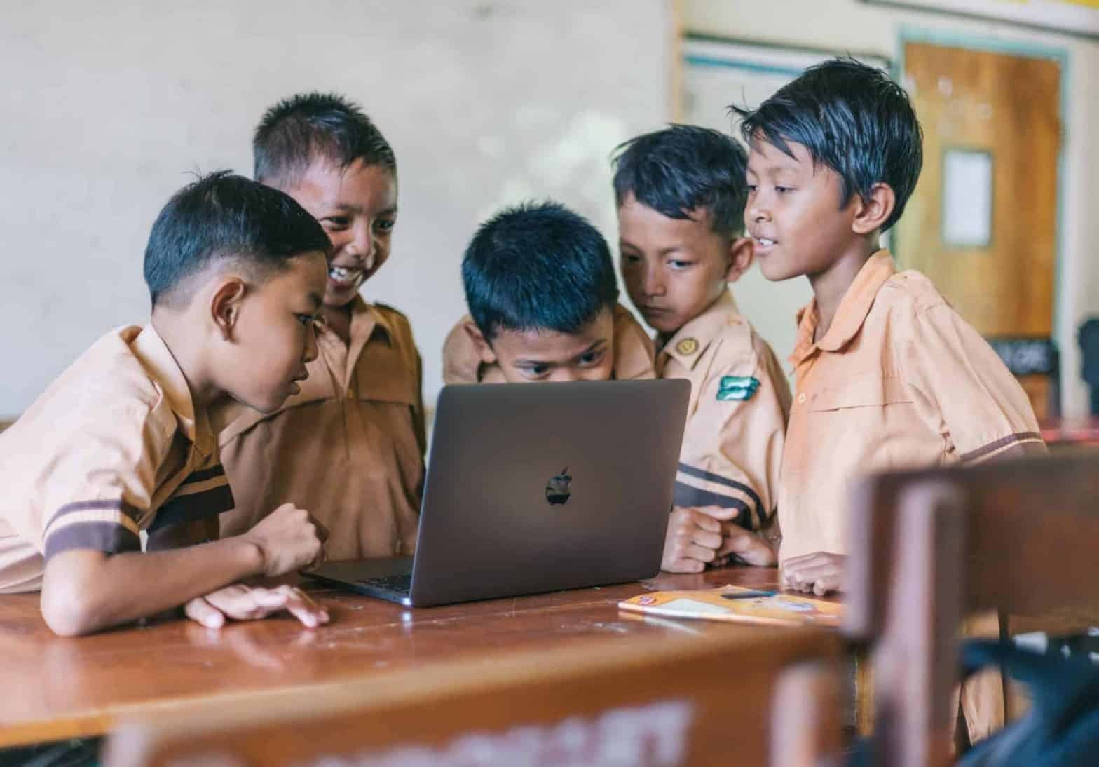 boys using a laptop